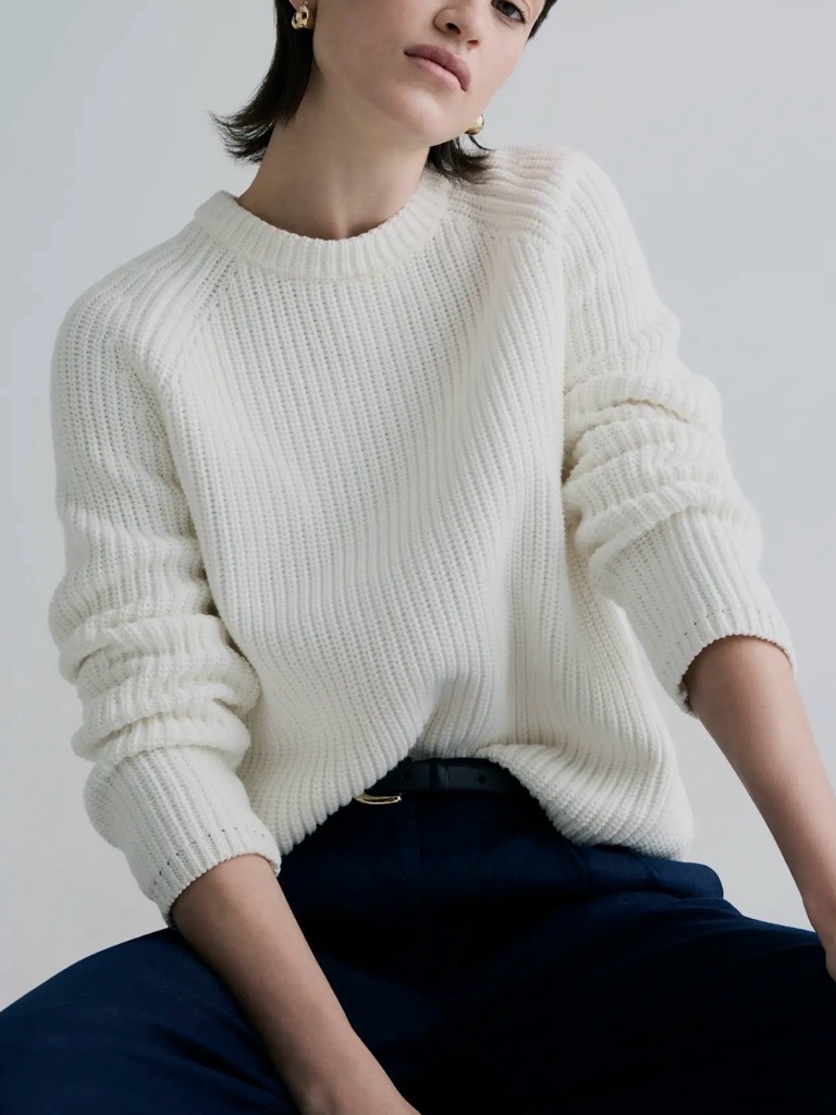 Quince 100% Cotton Fisherman Sweater
